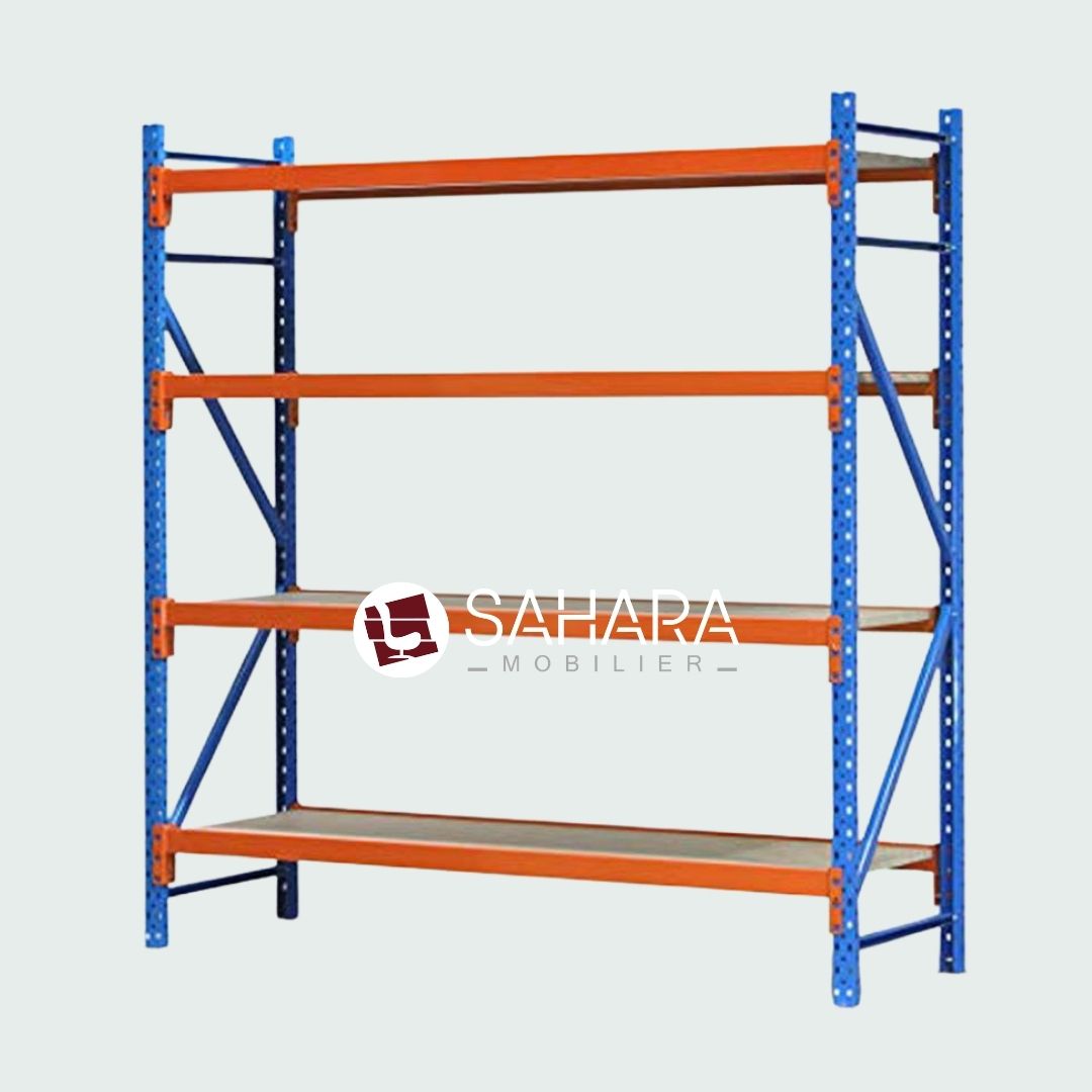 Rayonnage métallique mi-lourd au Maroc, solution de stockage pour entrepôts et magasins